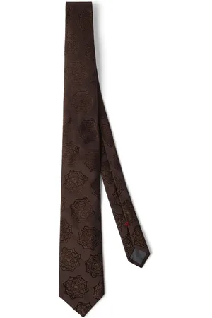 Brunello Cucinelli Corbata con motivo de cachemira