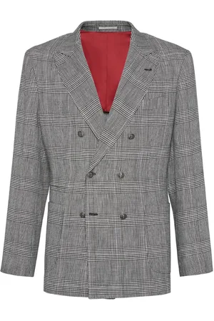 Brunello Cucinelli Blazer Prince of Wales deconstruido