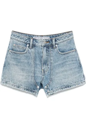 Alexander Wang Pantalones cortos de talle alto con motivo de cristales