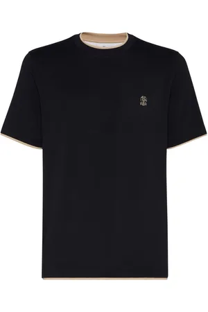 Brunello Cucinelli Camiseta con detalle a capas