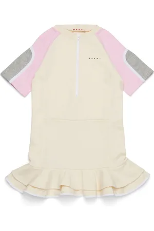 Marni Vestido con volantes en el dobladillo