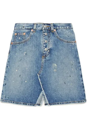 Maison Margiela Falda vaquera con salpicadura de pintura