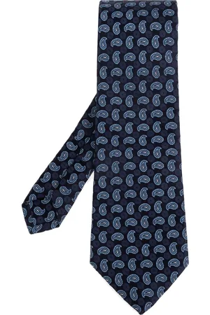 Etro Corbata de seda con motivo de cachemira