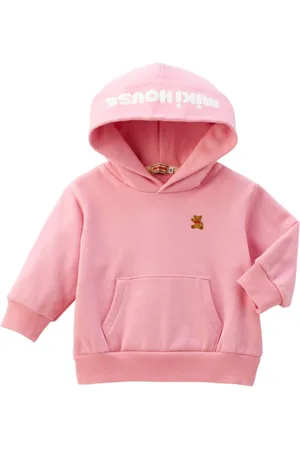 Miki House Sudadera con capucha y oso bordado