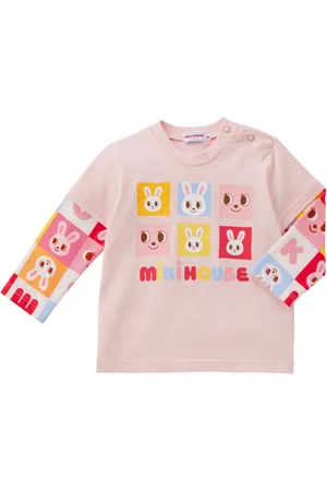 Miki House Camiseta con conejos estampados