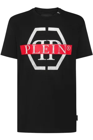 Philipp Plein Camiseta con estampado PP Tape con cuello redondo