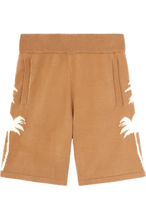 Palm Angels Bermudas de punto con motivo de palmeras