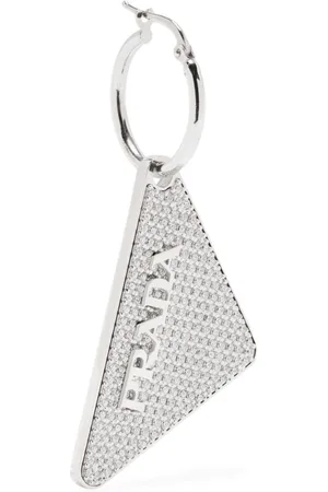Prada Pendiente con cristales y logo