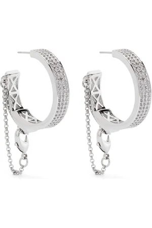 Eddie Borgo Pendientes Pavé Safety Chain