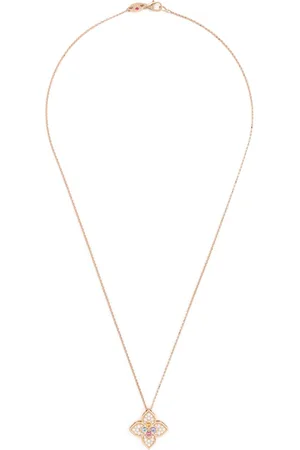 Roberto Coin Collar Princess Flower en oro de 18 ct con gemas