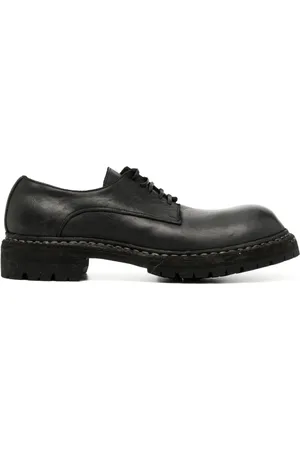 GUIDI Zapatos derby con motivo de caballo