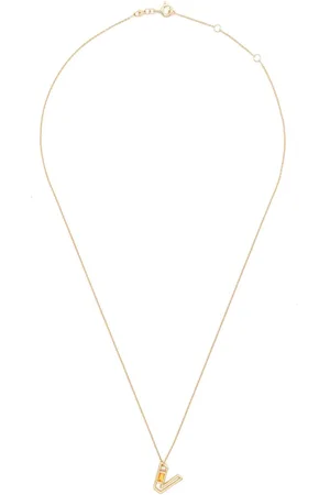 Aliita Collar Letra V en oro amarillo de 9 ct con citrino