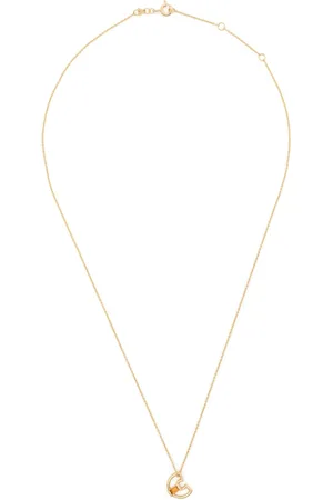 Aliita Collar Letra C en oro amarillo de 9 ct con citrino