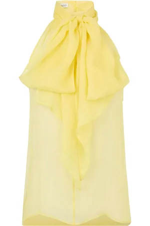 Nina Ricci Blusa de seda con cuello halter