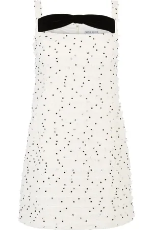 Nina Ricci Vestido corto con cuello cuadrado