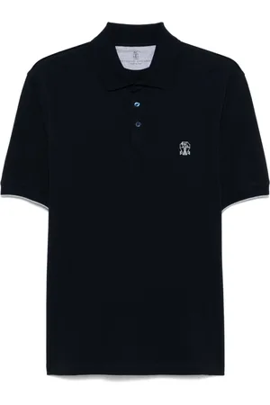 Brunello Cucinelli Polo con logo bordado