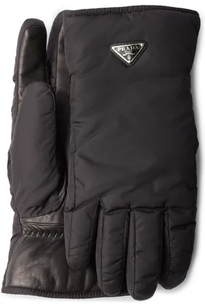 Prada Guantes con logo triangular