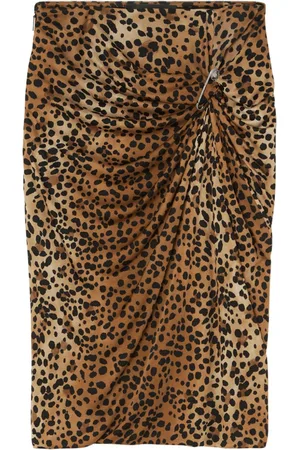 VERSACE Falda corta con motivo de leopardo