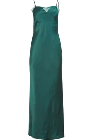 FLEUR DU MAL Slip dress largo con encaje