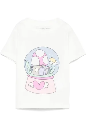 Stella McCartney Camiseta con ilustración estampada