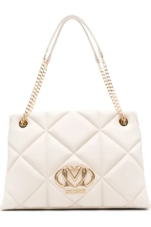 Moschino Bolso shopper con placa del logo