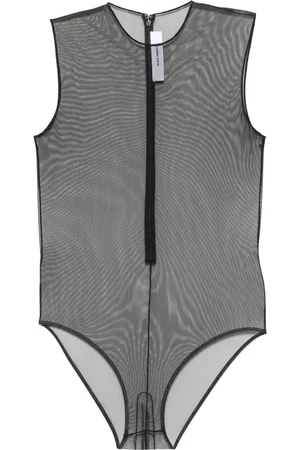 ALEX PERRY Body de malla con cuello redondo