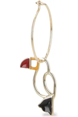 Aliita Pendiente en oro amarillo de 9 ct con charm de loro