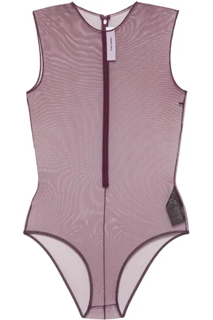 ALEX PERRY Body de malla con cuello redondo
