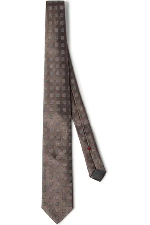 Brunello Cucinelli Corbata de seda tejida en jacquard