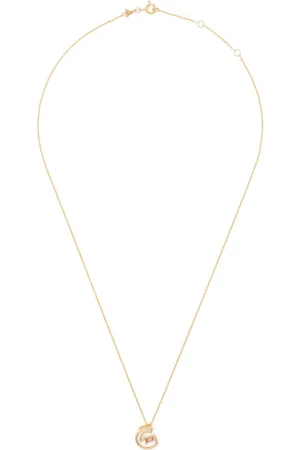 Aliita Collar Letra G en oro amarillo de 9 ct con colgante de turmalina