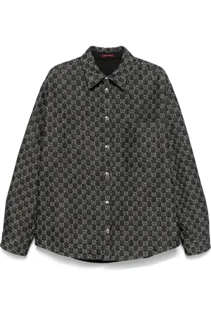 Gucci Camisa reversible con motivo GG en jacquard