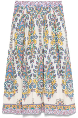 Etro Falda midi con motivo de cachemira