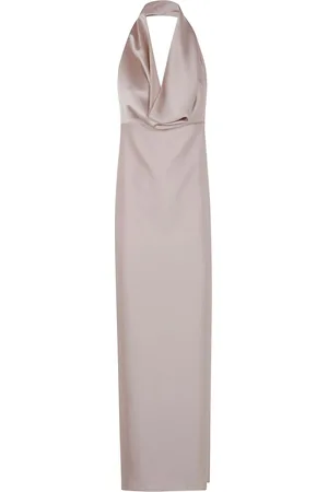 DRHOPE Vestido largo drapeado