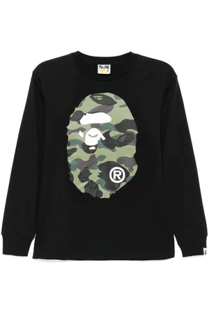 A Bathing Ape Camiseta 1ST con motivo militar y cabeza de simio grande