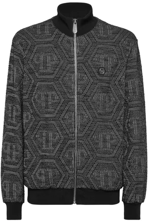 Philipp Plein Chaqueta bómber con monograma en jacquard