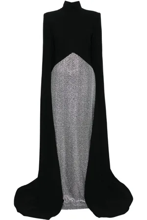 JEAN-LOUIS SABAJI Vestido largo con apliques de strass