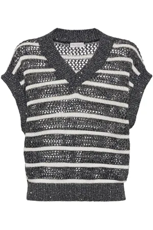 Brunello Cucinelli Top sin mangas con lentejuelas