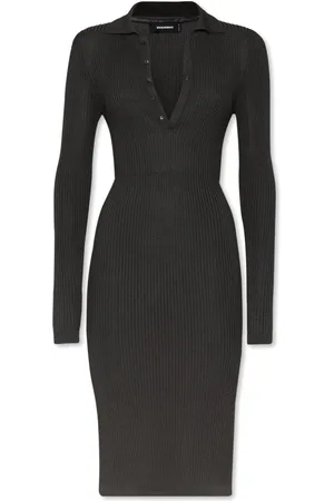Dsquared2 Vestido midi de canalé fino