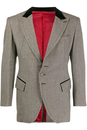 Jean Paul Gaultier Blazer con ribete de terciopelo 2000