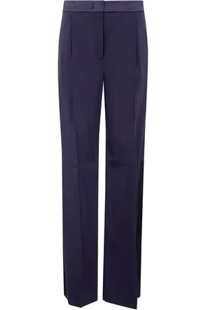 Alberta Ferretti Pantalones con ribete de satén