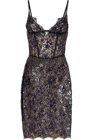 Dsquared2 Vestido estilo corsé con encaje floral