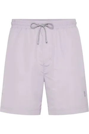 Brunello Cucinelli Bañador con logo bordado