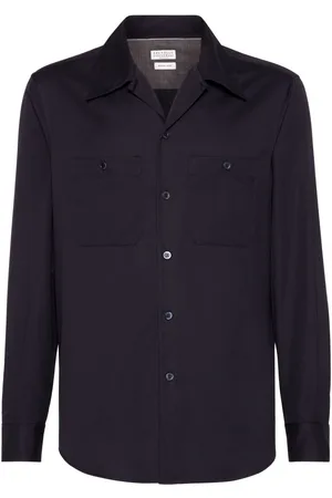 Brunello Cucinelli Camisa con pliegues