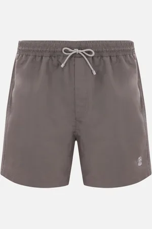 Brunello Cucinelli Bañador con logo bordado