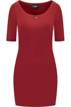 Dsquared2 Vestido corto con placa del logo