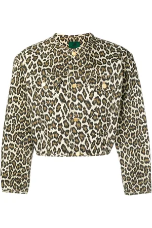 Jean Paul Gaultier Chaqueta corta con estampado de leopardo
