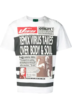 Jean Paul Gaultier Camiseta con estampado de periódico