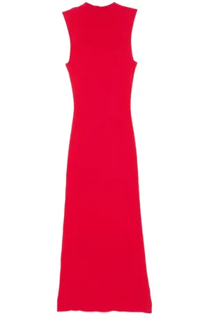 ROTATE Vestido midi de canalé
