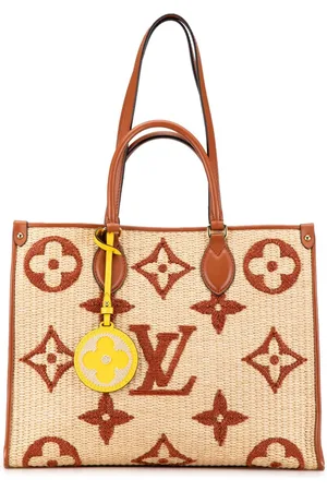LOUIS VUITTON Bolso satchel OnTheGo MM en rafia con motivo Monogram Giant 2021
