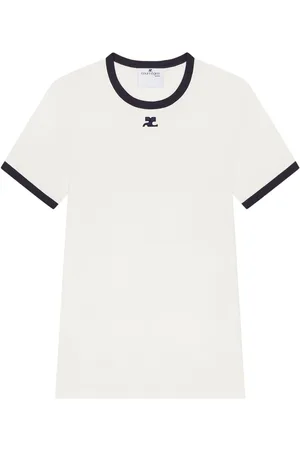 Courrèges Camiseta Signature en contraste